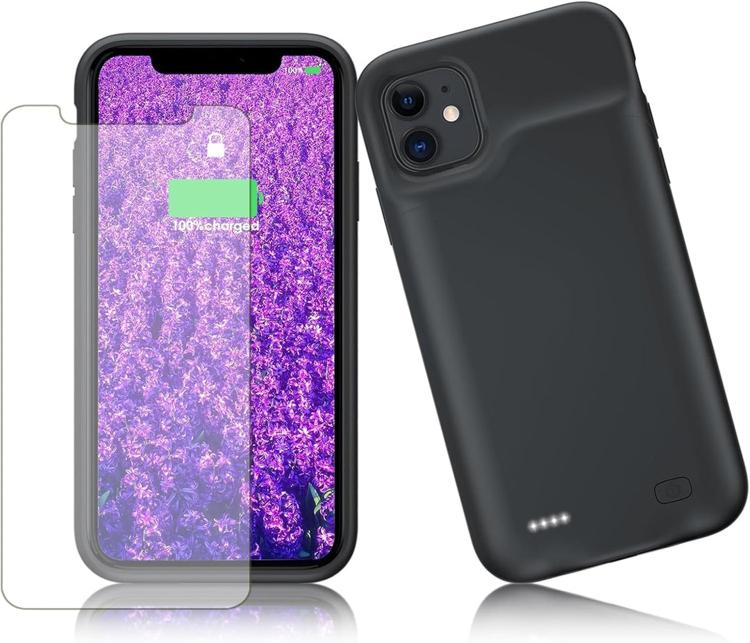 HUOBAO Akkutasche für iPhone 11, [5000mAh] Zusatzladungstasche für iPhone, schützende tragbare Power