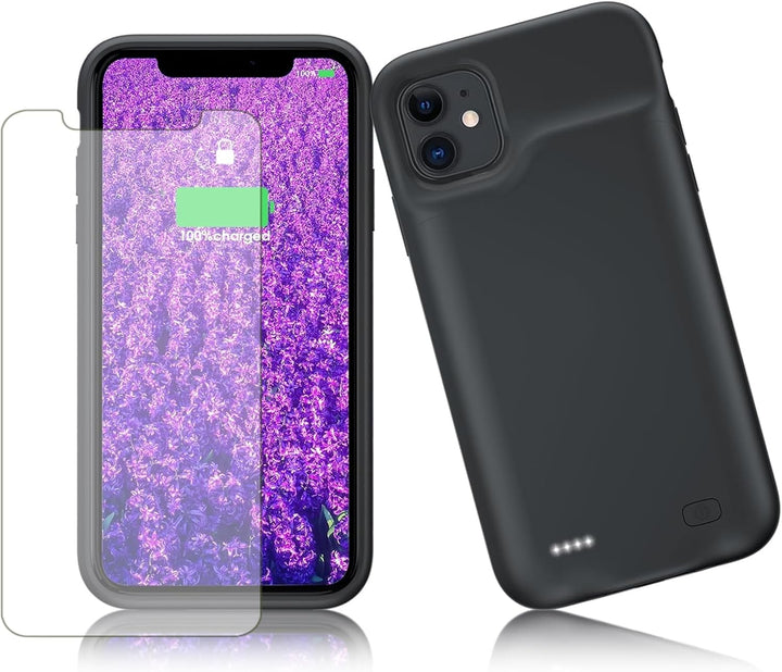 HUOBAO Akkutasche für iPhone 11, [5000mAh] Zusatzladungstasche für iPhone, schützende tragbare Power