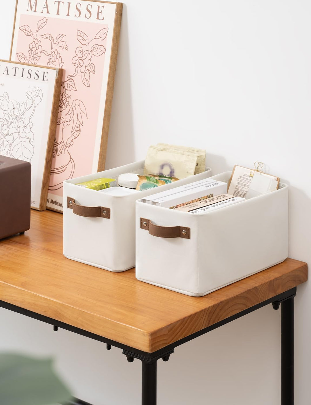 StorageWorks Stoff Aufbewahrungsbox schmal, stabile Ordnungsboxen Kleiderschränke, lange Körbe Aufbe