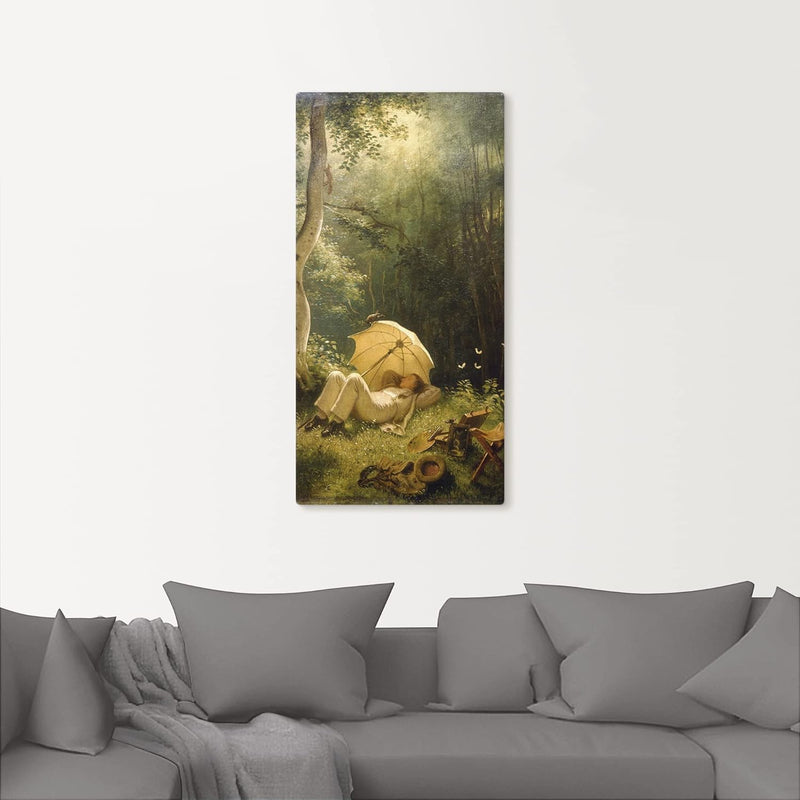 ARTland Leinwandbilder Wandbild Bild auf Leinwand 30x60 cm Wanddeko Natur Bäume Lichtungen Regenschi