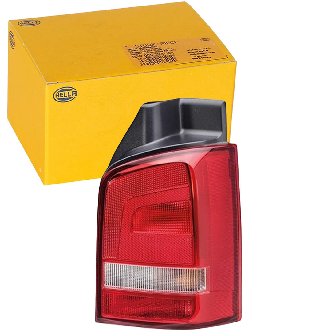 HELLA 2SK 010 318-071 Heckleuchte - Glühlampe - glasklar/rot - links - für u.a. VW T5 (7Hb,7Hj,7Eb,7