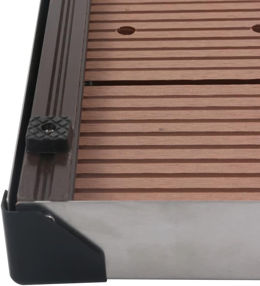 vidaXL Garten Duschwanne mit Lattendesign für 1 Person Bodenelement für Solardusche Gartendusche Poo