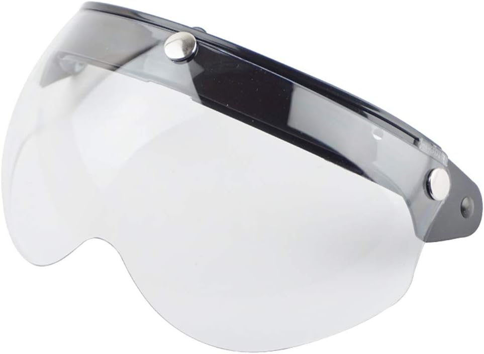 3 Helmvisier Universelles Druckknopf Winddichtes Sonnenschutz Halbgesicht-Retro Motorradhelm Visier