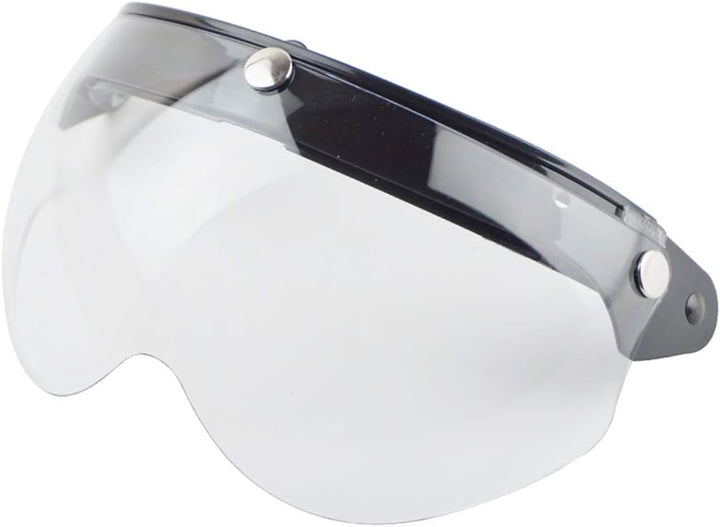 3 Helmvisier Universelles Druckknopf Winddichtes Sonnenschutz Halbgesicht-Retro Motorradhelm Visier