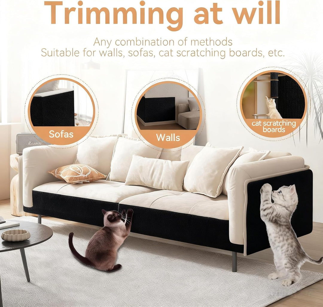 Kratzschutz Sofa Katze, Kratzmatte Selbstklebend für Sofa & Wand, Katzen Kratzbrett, Trimmbarer Schu