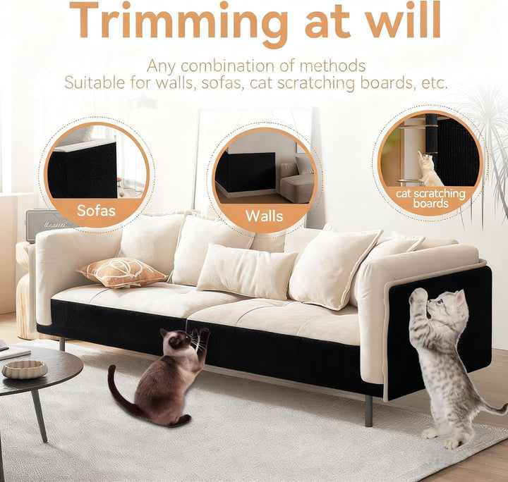 Kratzschutz Sofa Katze, Kratzmatte Selbstklebend für Sofa & Wand, Katzen Kratzbrett, Trimmbarer Schu
