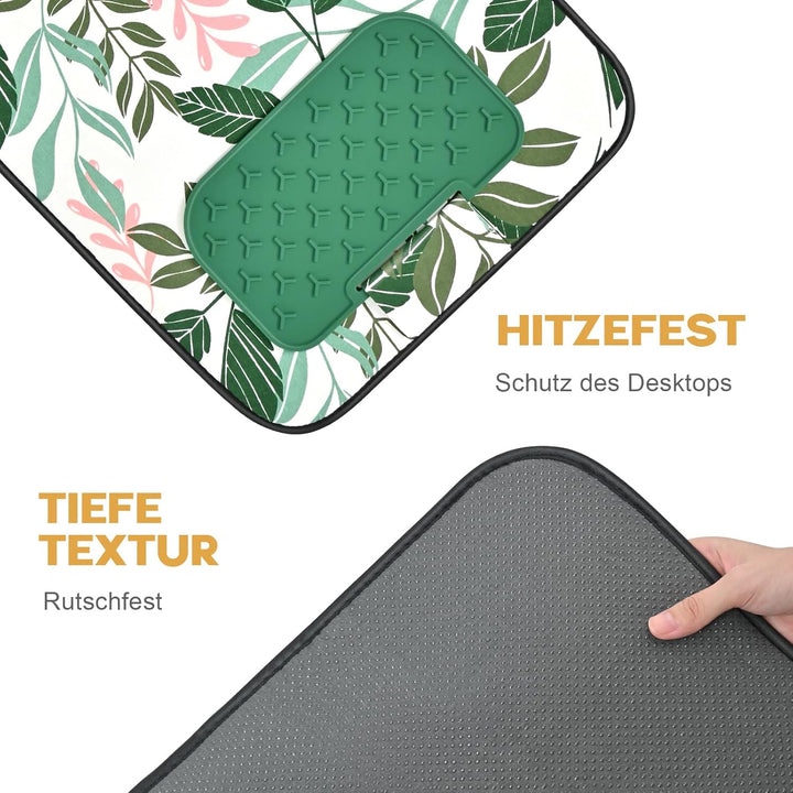 KINGRACK Bügelmatte für Dampfbügeleisen 79x42cm, Bügeldecke für Tisch mit Hitze, Extrem rutschfeste