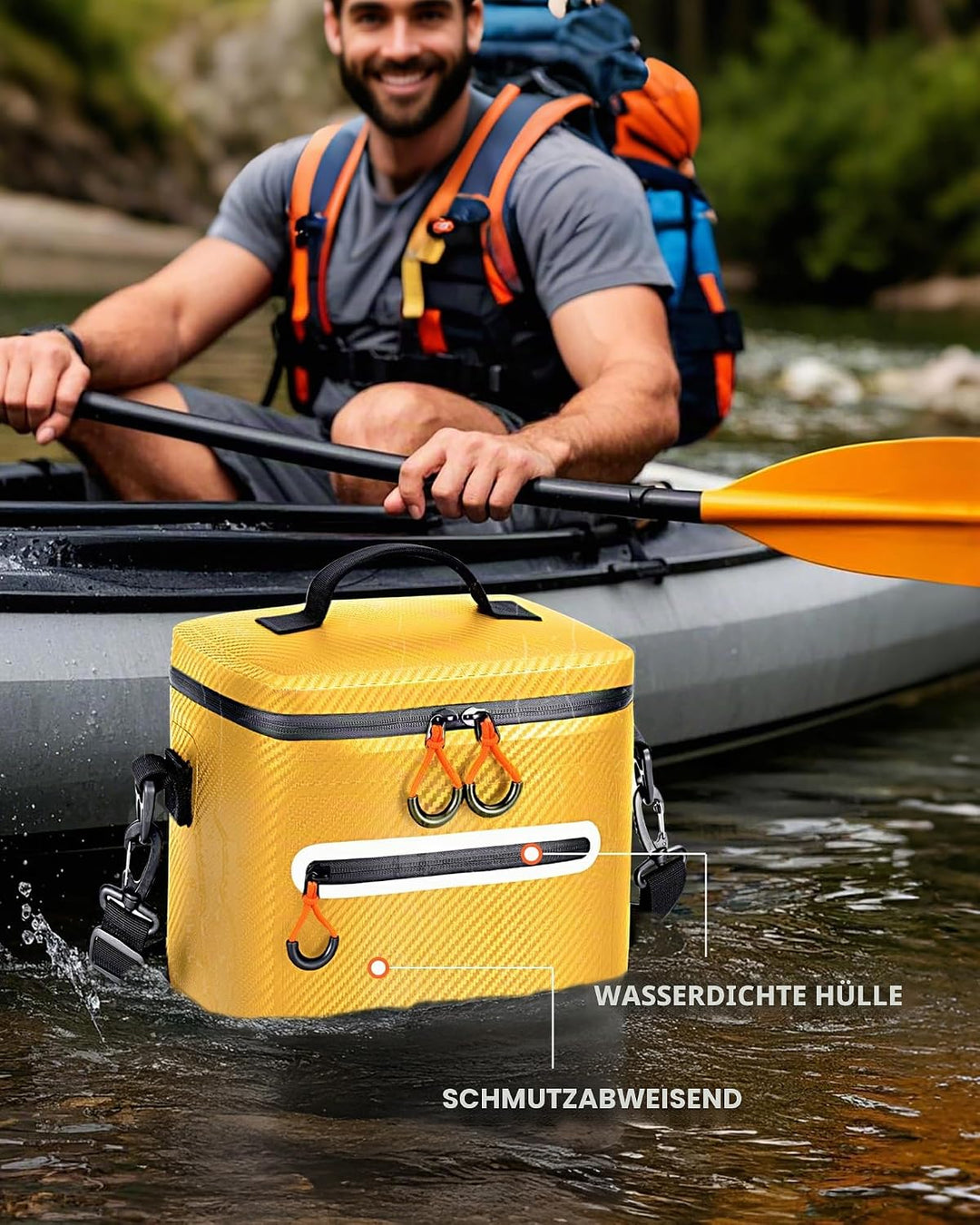 Lekesky 12/20L Verstärkter Isolierter Kühltasche – Tragbarer Kühltasche, Wasserdichter &amp; Undichtheit