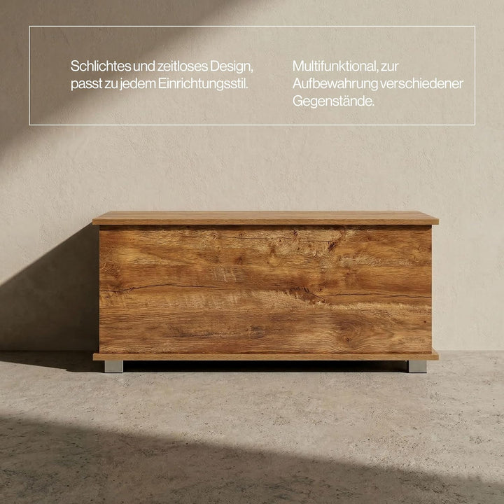VDD Aufbewahrungsbox - Spielzeugkiste - Deckenkiste - 100 cm breit - vintage braun