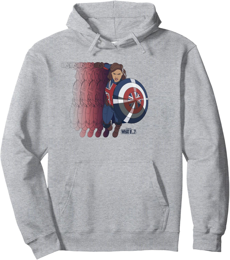 Marvel What If Captain Carter Overlay Poster Pullover Hoodie