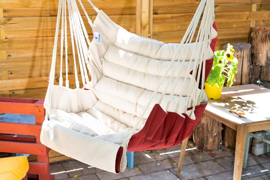 MacaMex SoftChair Hot Chocolate Hängesessel gepolstert wetterfest rot