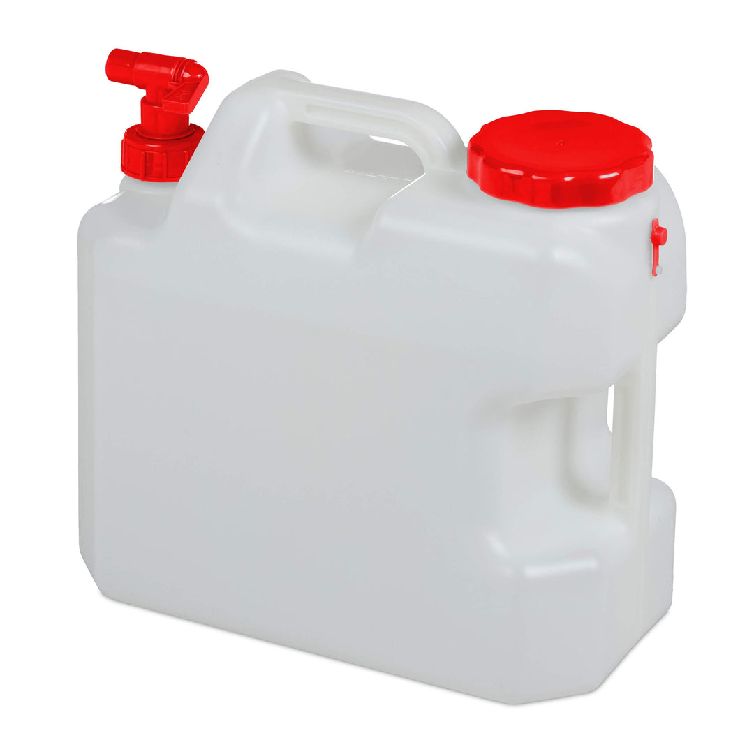 Relaxdays Wasserkanister mit Hahn, Schraubdeckel, Trinkwasserkanister Camping, 18 l, BPA-frei, Kunst