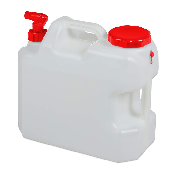 Relaxdays Wasserkanister mit Hahn, Schraubdeckel, Trinkwasserkanister Camping, 18 l, BPA-frei, Kunst