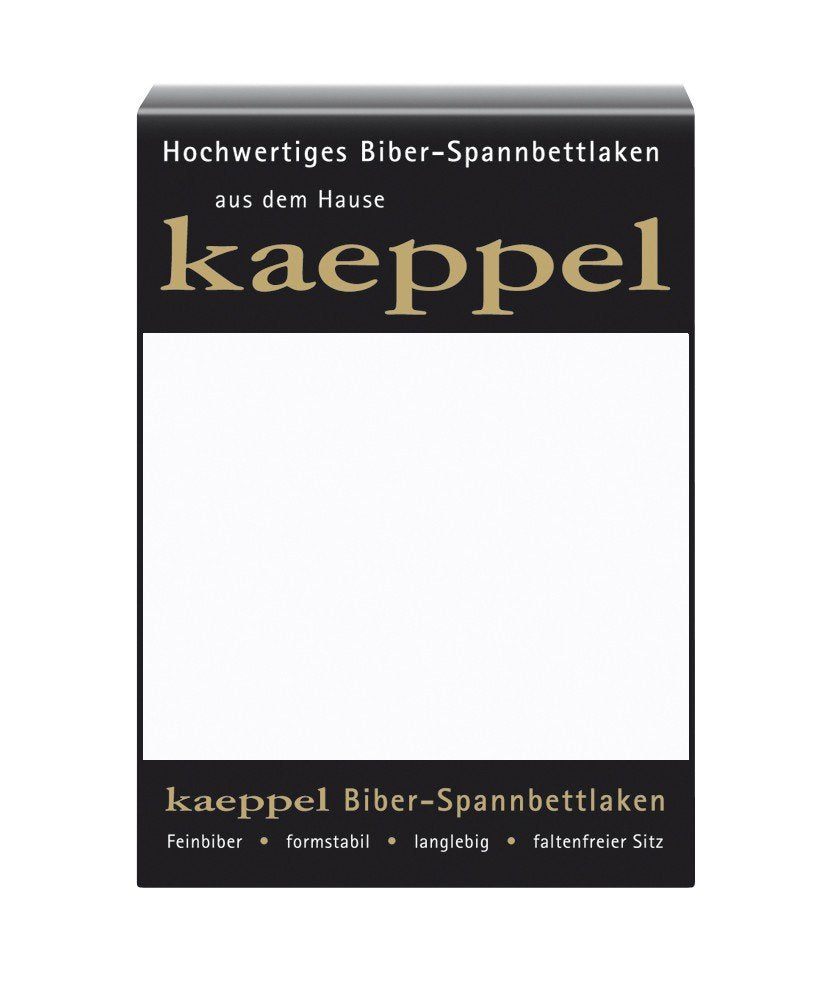 Kaeppel Biber Bettlaken Betttuch 180-200x200 cm Spannbettlaken 14 Farben Uni Öko, Farbe:Weiss 200 cm