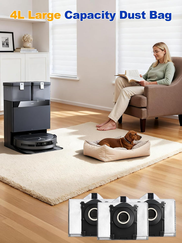 Wiederverwendbare Staubbeutel für Ecovacs Deebot X9 Pro Omni/X8 Pro Omni/T50 Pro Omni Gen2/T50 Omni