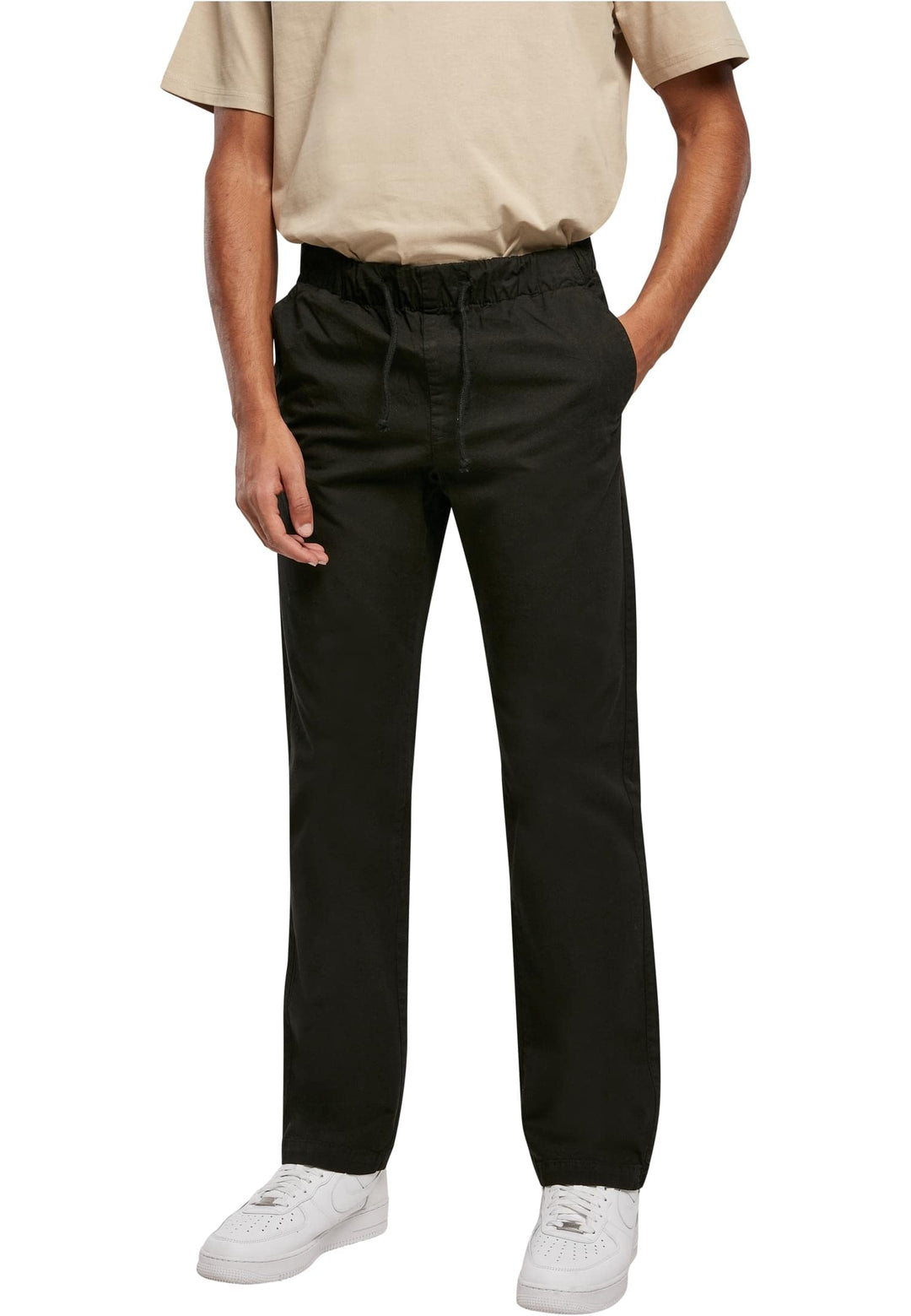 Urban Classics Straight Slit Trouser, Männer Stoffhose lässiger Sweatwear-Style, erhältlich in zwei