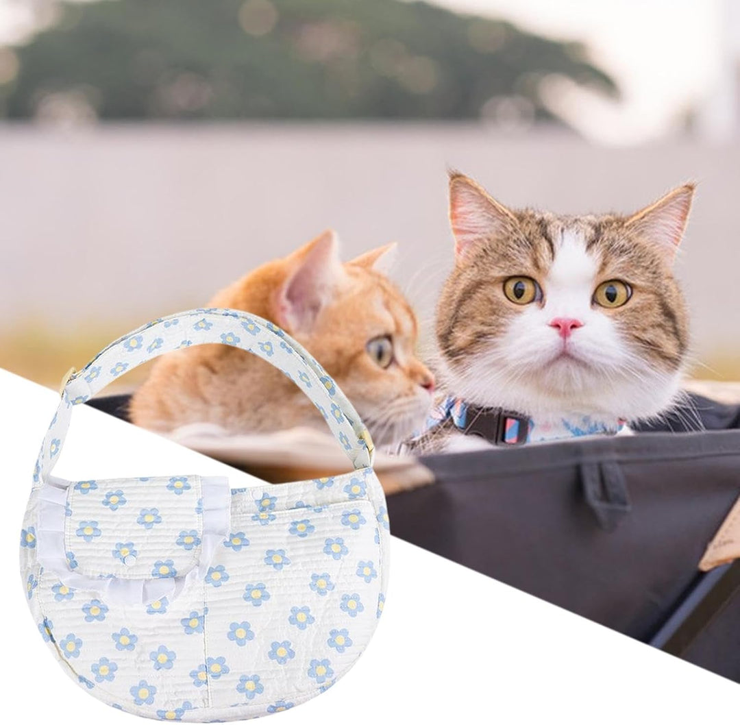 Katzen-Transporttasche - Kleine Hunde Tragetasche Mit Tragegurt | Sicher Leicht Atmungsaktiv Tragbar