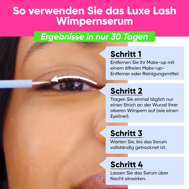 Ame Pure LUXE LASH Wimpernserum – Wimpern Serum für Wachstum und Dichte – Wimpernwachstum Booster fü