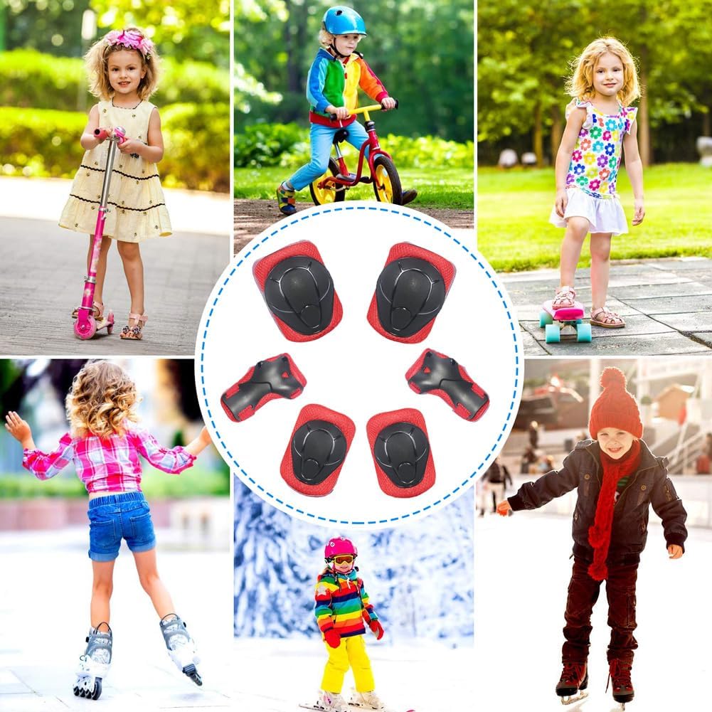LANOVAGEAR Knieschoner Kinder 2-16 Jahre Schoner Inliner Kinder - Skate Protektoren Set-6er - Kniesc
