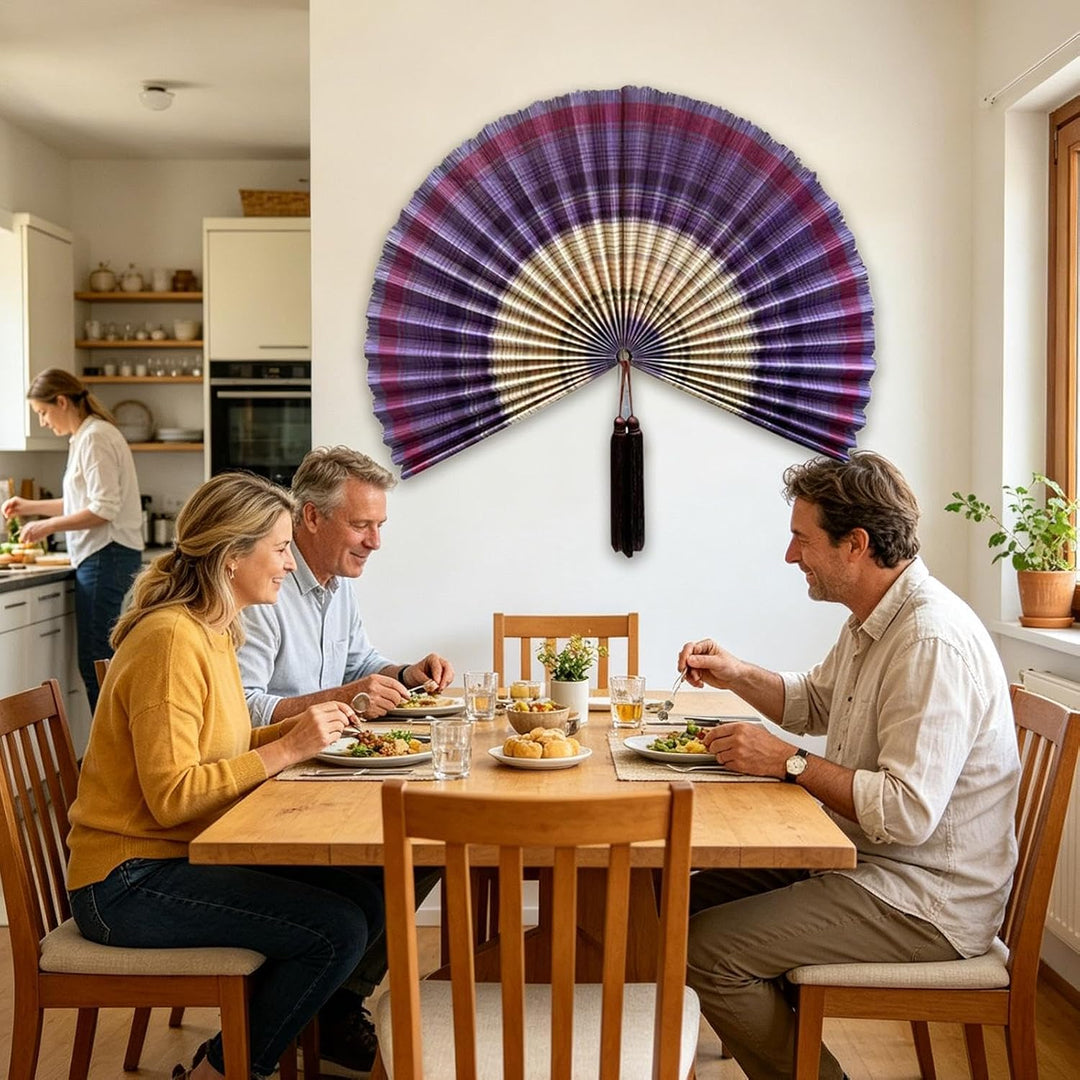 Generisch Wall Fan Decor - 100cm Foldable Hanging Ornament, Decorative Tassel Wall Fan, Elegant Room