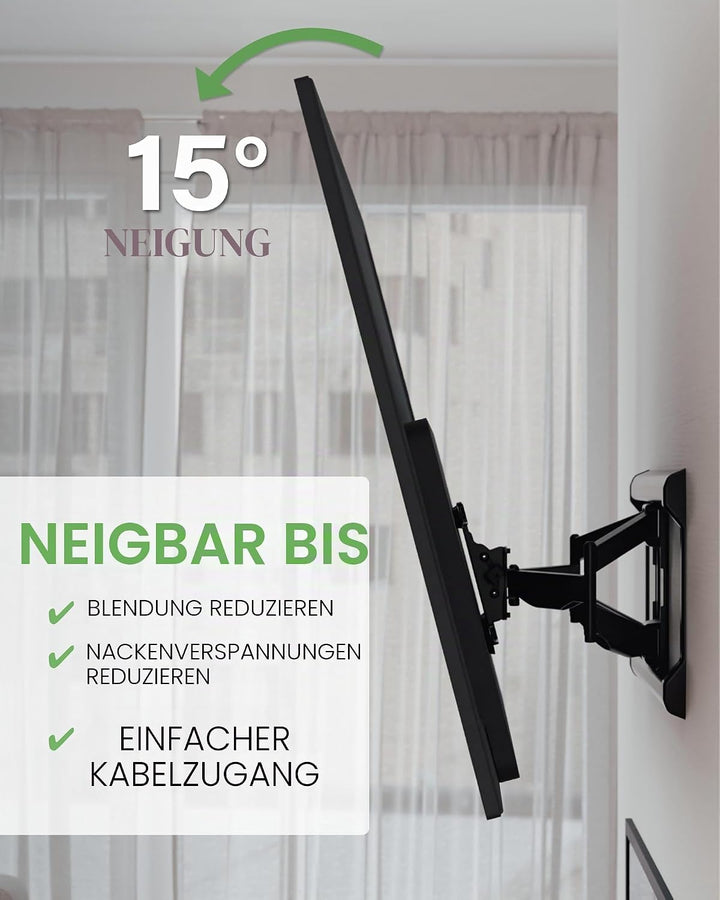 SANUS OLF24 Wandhalterung für Fernseher mit 94 cm - 228,6 cm (37 - 90 Zoll) bis zu 68 kg (20 Pfund)