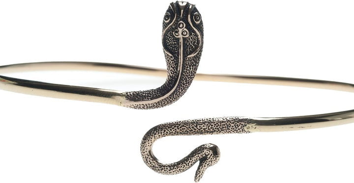 Windalf Bohemian Frauen Oberarmreif Medusa Ø 9.3 cm Damen Schlange-Schmuck Gipsy-Armschmuck Hochwert