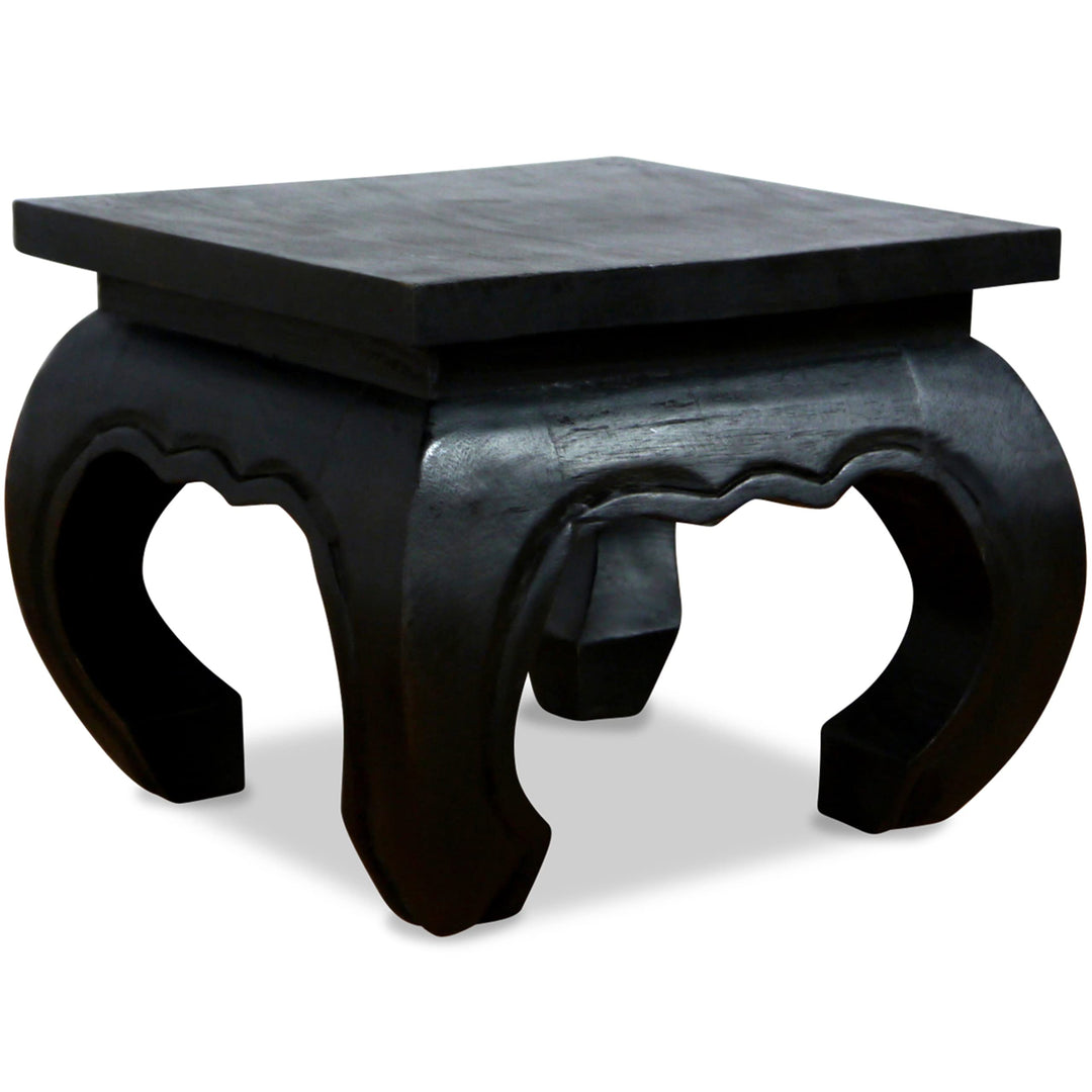 livasia Opiumtisch, Beistelltisch aus Massivholz, Couchtisch, Nachttisch (30cm) 30x30cm, 30x30cm