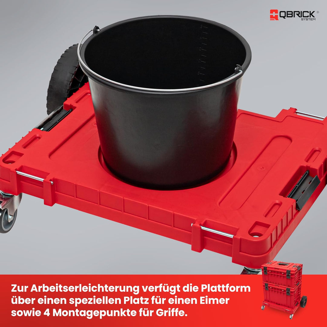 QBRICK SYSTEM Transportroller Rollbrett Transportbrett 120 kg Tragkraft ONE Transport Platform All T