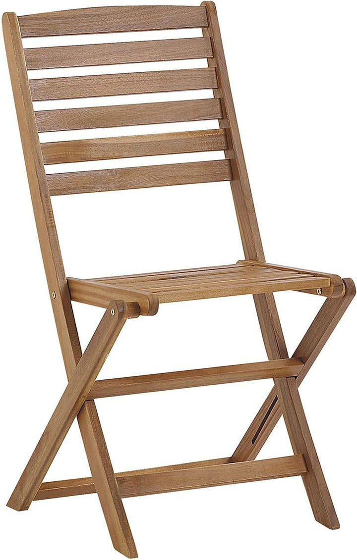 Gartenstuhl im 6er Set hellbraun Akazienholz Klappbar Tolve