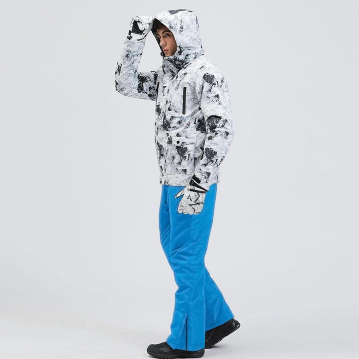 ALSOGO Herren Skianzug Ski Jacke und Hose Set Wasserdichter Schneeanzug Snowboard Jacke Hose Skiklei