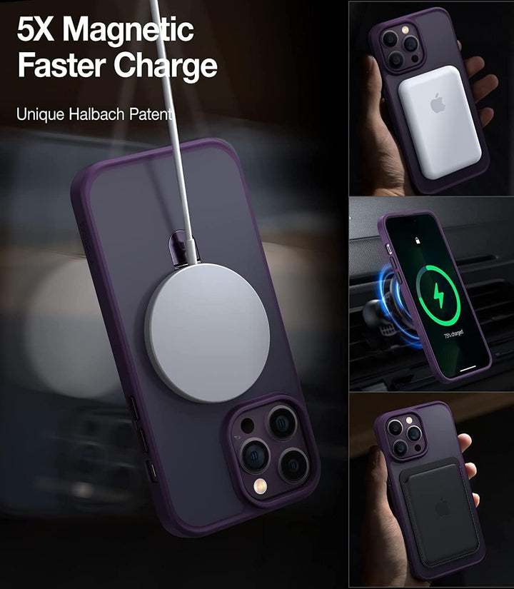 TORRAS Upro Ostand für iPhone 14 Pro Max Hülle mit Unsichtbar Ständer/Handy Ring/Zertifiziert Stossf