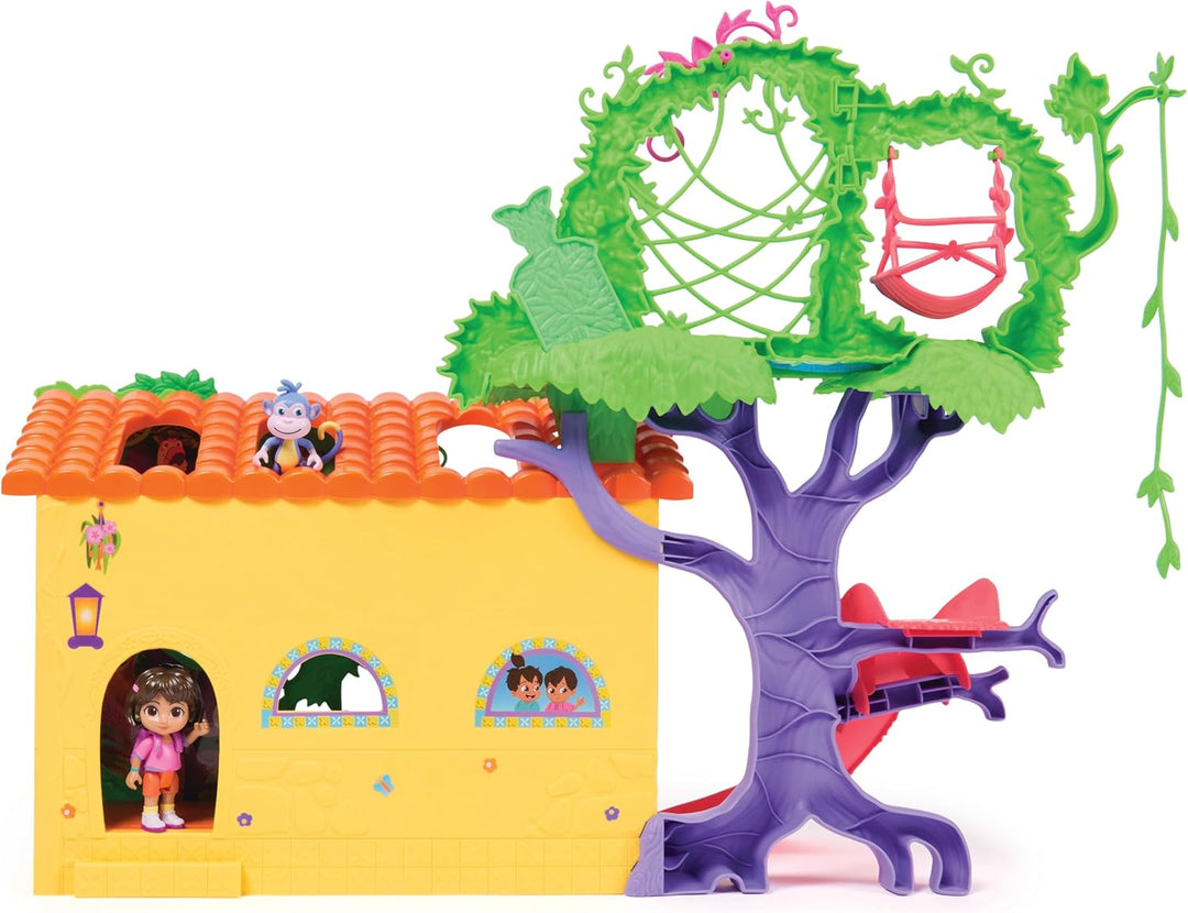 Dora Regenwald Casita Spielset - mit 2 Figuren, 8 Accessoires, 2 Songs und Geräuscheffekten aus der