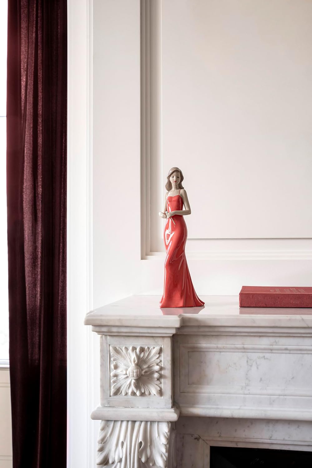 NAO Figur Die Eleganz von Einer Rose, Frau aus Porzellan Geblümt, Geblümt