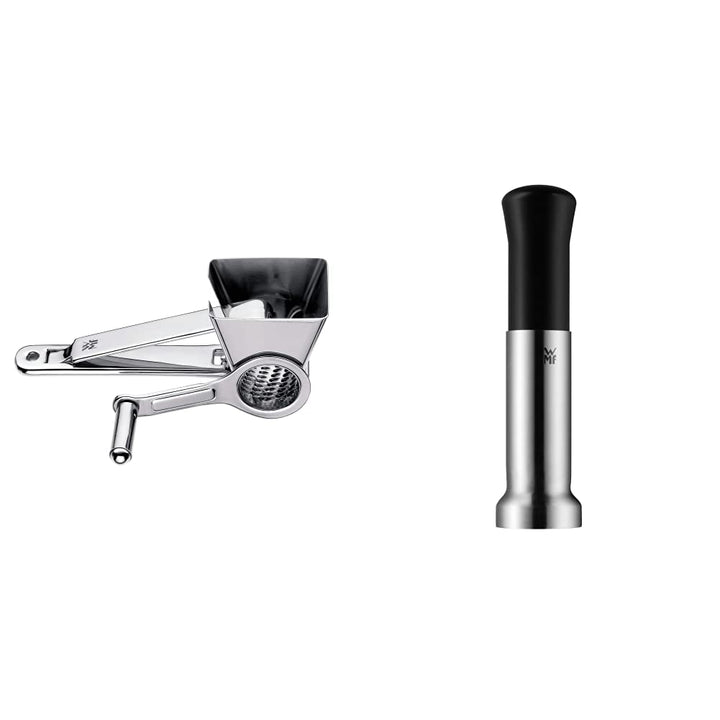 WMF Gourmet Parmesanreibe Kurbel 18 cm, Parmesanmühle &amp; Top Tools Muskatmühle 16,5 cm, Muskatnuss Mü