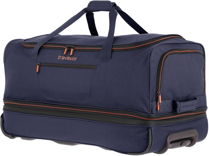 travelite 2-Rad Trolley Reisetasche Gr. L mit Dehnfalte, Gepäck Serie BASICS: Weichgepäck Reisetasch