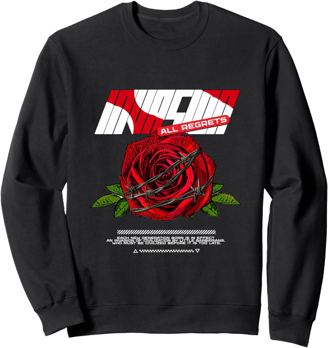 Stacheldraht-Blume – Edgy Aesthetic Streetwear Sweatshirt