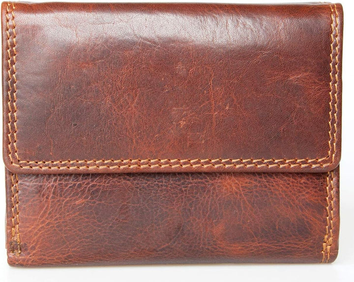 RFID braun Lederbrieftasche Bull Burry ganz aus starkem echtem Rindsleder