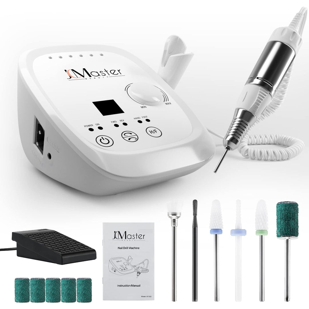 Nagelfräser JCMaster Profi, Fräser Nägel max. 35.000 U/Min, Elektrische Nagelfeile mit Fusspedal für