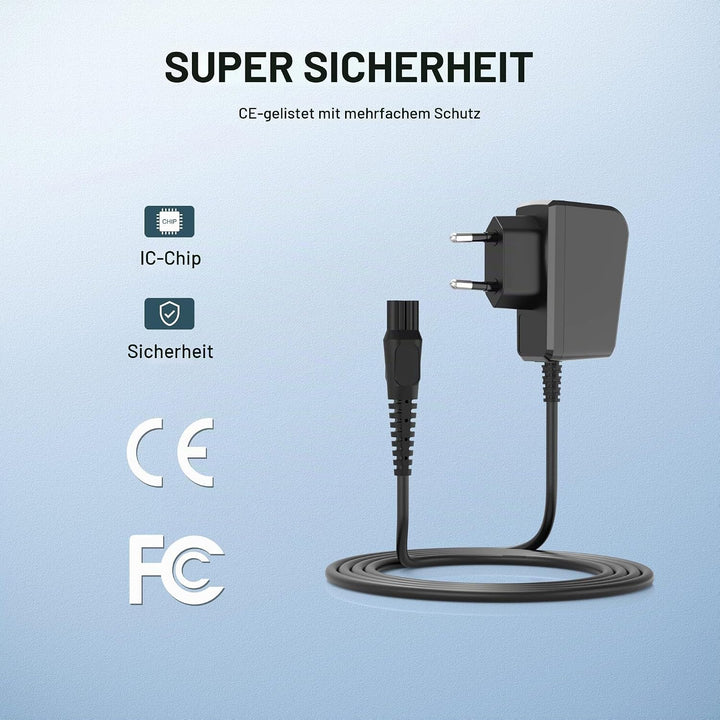 15V HQ8505 Ladegerät Kompatibel mit Philips 3000/5000/7000/9000, HC5630 HC7650 HC9450 QP6510 QP6651