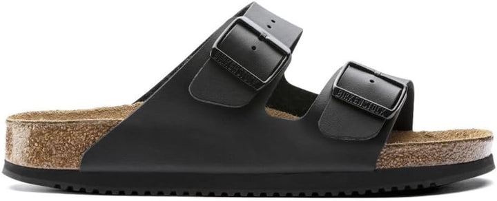 BIRKENSTOCK Arizona Birko-Flor, Unisex-Erwachsene Pantoletten 35 EU Schwarz, 35 EU Schwarz
