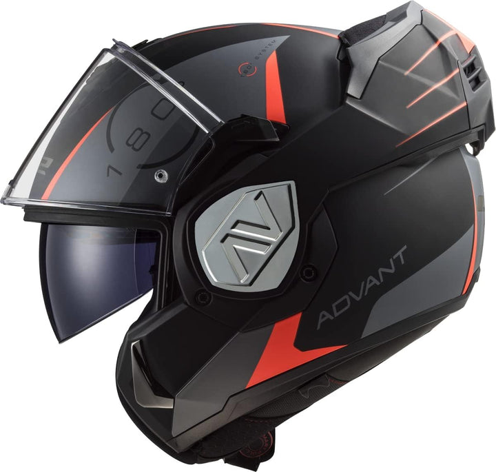 LS2, Modularhelme motorrad ADVANT Codex mat black titanium, XXL