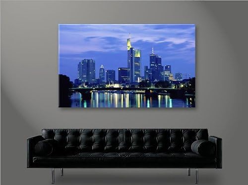 islandburner Bild Bilder auf Leinwand Frankfurt 1p XXL Poster Leinwandbild Wandbild Art up Your Life