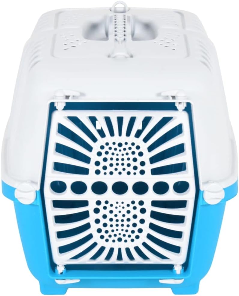 vidaXL Transportbox für Haustiere, Haustierbox mit Lüftungsschlitze, Hundebox mit doppelter Verriege