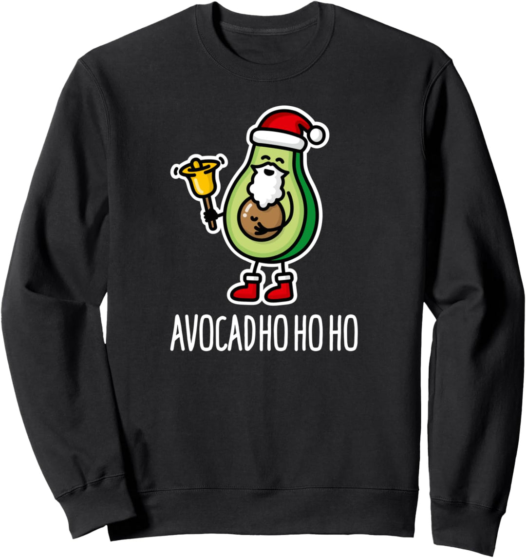 Avocadho ho ho lustige Weihnachtsmann Avocado Wortspiel Sweatshirt