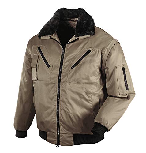 teXXor Piloten Oslo Arbeitsjacke mit abnehmbaren Ärmeln, M, creme, 4177 M Creme, M Creme