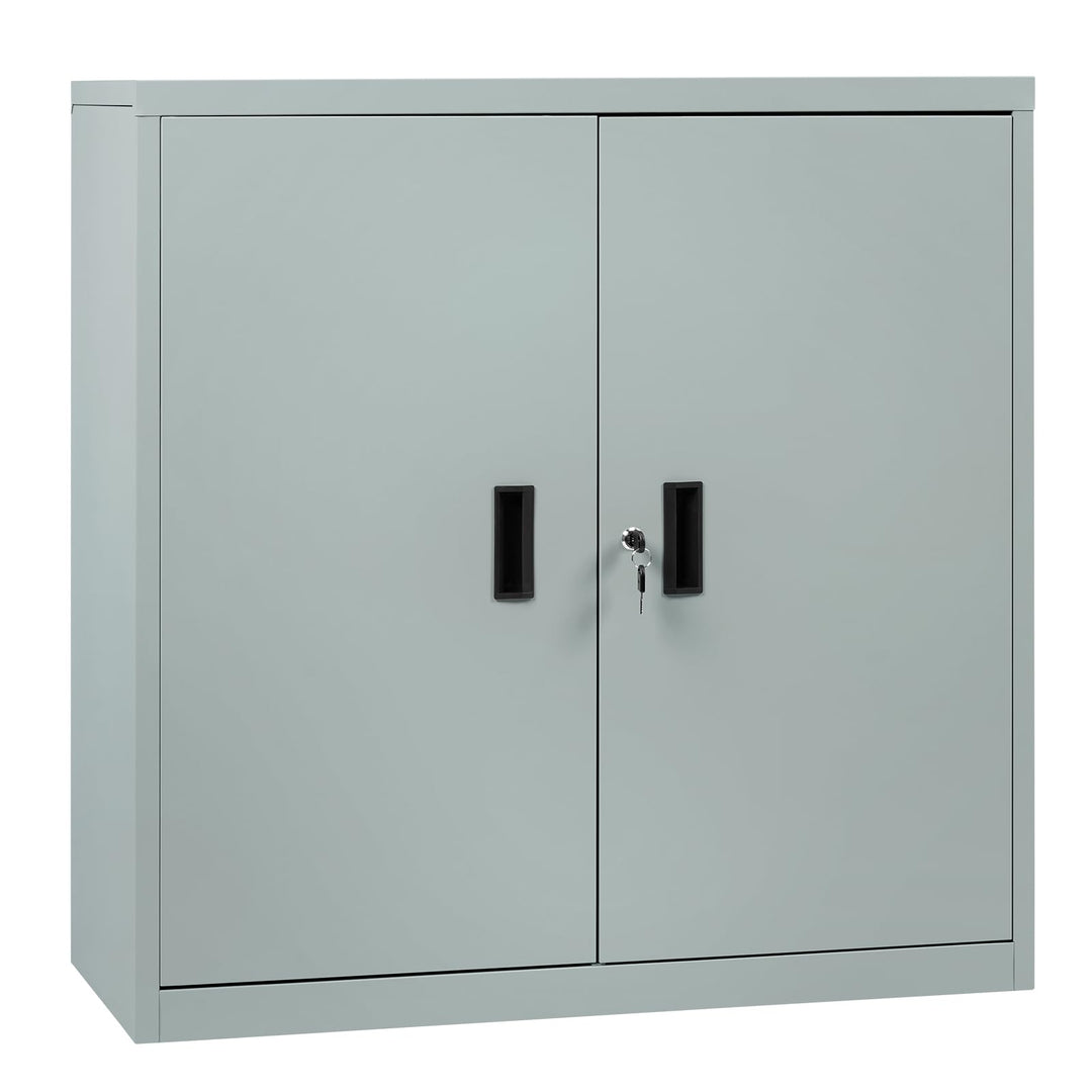 WOLTU Aktenschrank abschliessbar, Ordnerschrank mit höhenverstellbarem Einlegboden, Metallschrank mi
