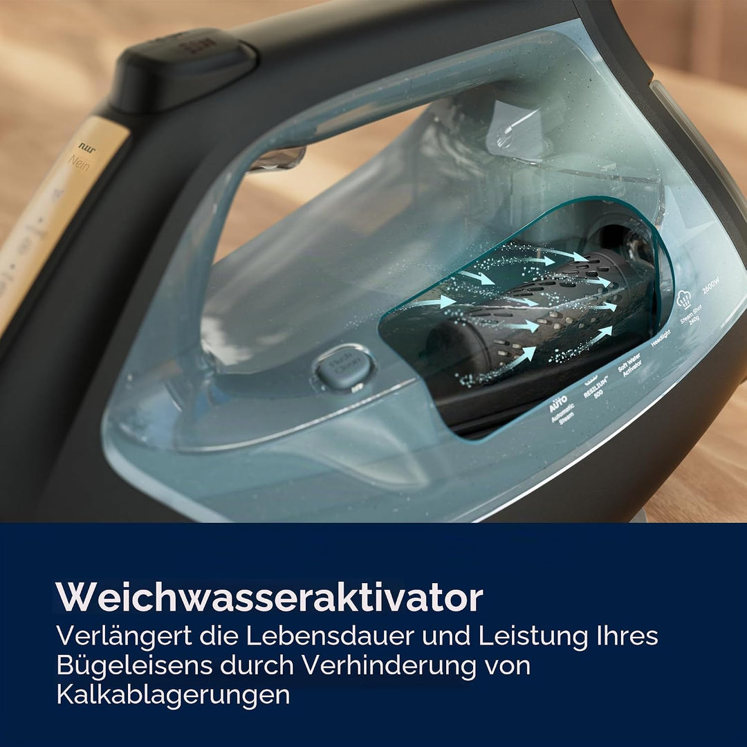 Electrolux Renew 800 Dampfbügeleisen E8SI2-8OG mit Frontbeleuchtung und Dampftaste, kratzfeste Bügel