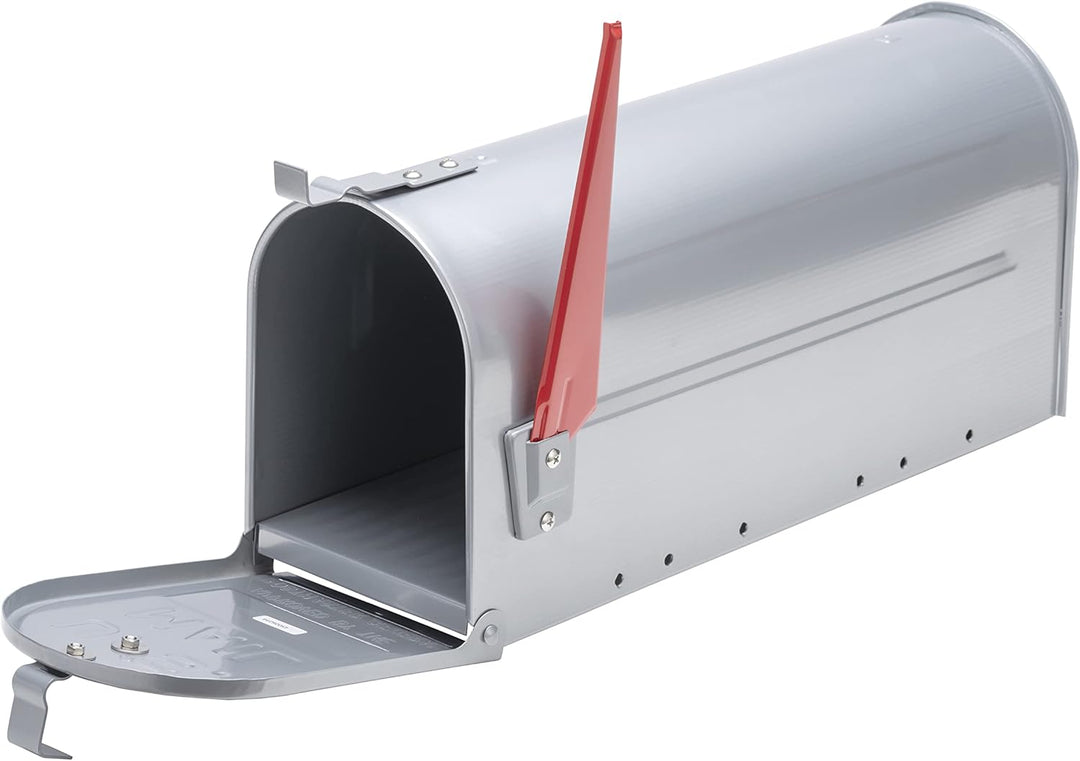 Burg-Wächter U.S. Mailbox mit schwenkbarer Fahne, Aluminium, 892 ALU, Aluminium Mailbox Aluminium Bl