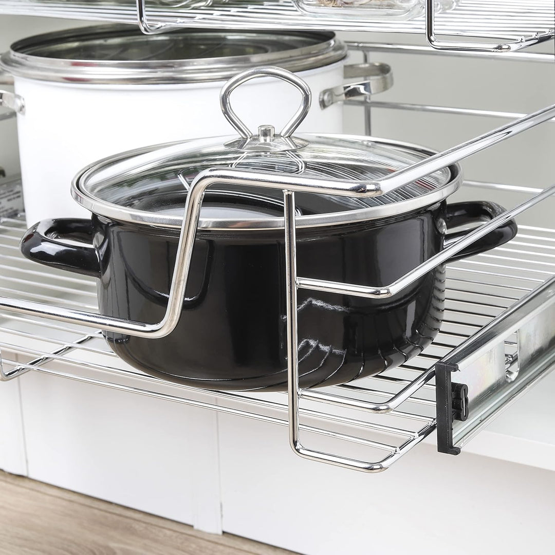 Haushalt International Teleskop Schublade - Küchenschrank Schublade für 50 cm Küchenschränke, Aufbew