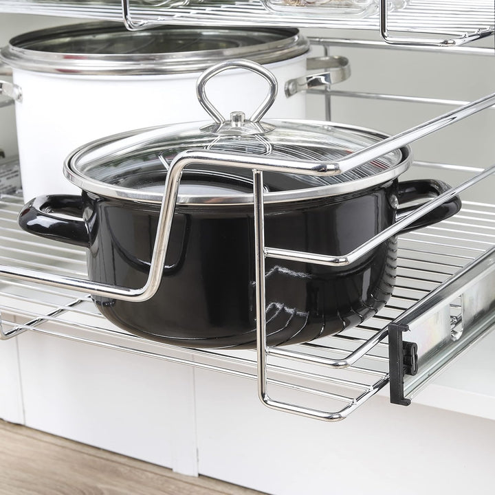 Haushalt International Teleskop Schublade - Küchenschrank Schublade für 50 cm Küchenschränke, Aufbew